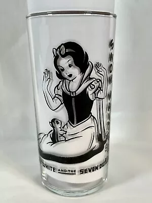 Buy Walt Disney Snow White 1930's Drinking Glass Tumbler Cottage Cheese Promo • 20.78£