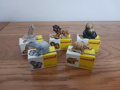 Buy Collection Of 5 X Yellow Boxed George Wade 'Whimmies' English Porcelain Animal F • 7.50£