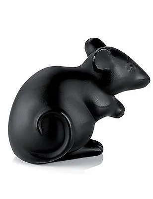 Buy Lalique Crystal Black Mouse Figurine #10055900 Brand Nib French Cute Save$$ F/sh • 160.33£