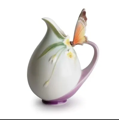 Buy EXQUISITE! Franz Porcelain Papillion Butterfly Pitcher FZ00770 C 2004 MINT Cond • 120£