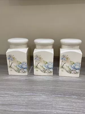 Buy Hornsey Pottery Set Of Three Jars Canisters Flower Oriental • 35£