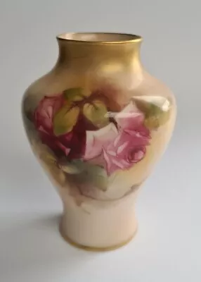 Buy Antique Royal Worcester England Hand Painted Floral 4  Vase C.1924 • 25£