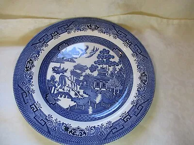 Buy Vintage Churchill England Blue Willow Dinner Plates • 8.55£