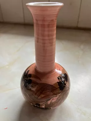 Buy Jersey Pottery Ceramic Single Flower Bud Vase, Pink Floral. 11 Cm Handpainted • 9.99£