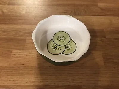 Buy Toni Raymond Pottery Hand Painted Cucumber Dish Collectable Container Vegetables • 5£