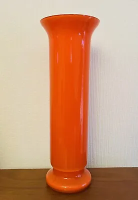 Buy Vintage Retro Swedish Mid Century Cased Orange Glass Vase • 19.95£
