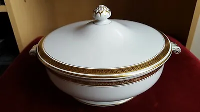 Buy  Mintons Beautiful Vintage White With Gold Embossed  Lidded Casserole Dish By • 15£