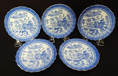 Buy Antique Copeland Spode Blue & White Mandrin Willow Replacement Saucer • 3.80£