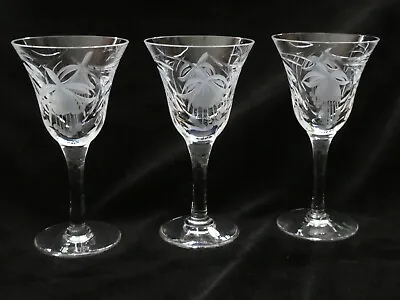 Buy 3 X Royal Brierley Fuchsia Drinking Glasses - Sherry 5 7/16  • 60£