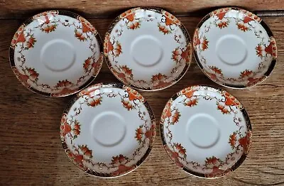 Buy 5 Antique Edwardian Early 20th Century Sutherland China Saucers • 5£