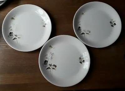 Buy Vintage Alfred Meakin Set Of 3 Dinner Plates With RARE Midnight Rose Design • 9.99£