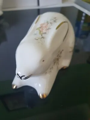Buy Antique Fenton Bone China Bunny Rabbit Figurine Hand Painted Floral  Design • 4£