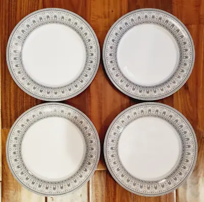 Buy Martha Stewart MSE Dinnerware GREEK VASE 4 Dinner Plates Black White 10.5  • 28.32£