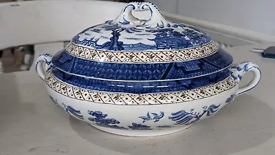 Buy Booths Real Old Willow Lidded Tureen. Pattern 9072. 1906 - 1944. Rare Shape. • 59£