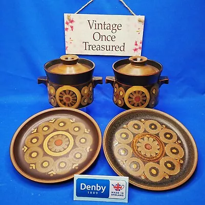 Buy Denby ARABESQUE Samarkand * 2 X Casserole Pots + 2 X Side Plates * Vintage VGC • 11.25£