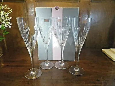 Buy BOXED UNUSED Stuart Crystal SET 4  FIRE  WINE/CHAMPAGNE GLASSES - 23.2cm/9 1/8   • 99.95£