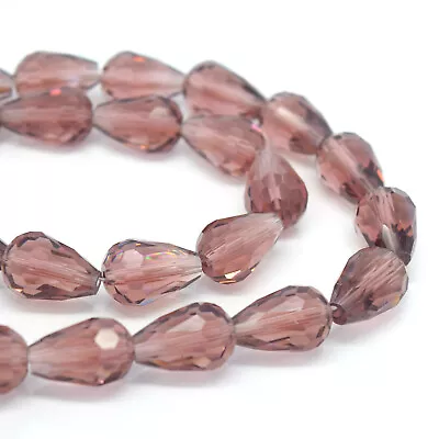 Buy Faceted Teardrop Crystal Glass Beads Pick Colour - 4x6 5x7 8x11 10x15 12x18mm • 3.55£