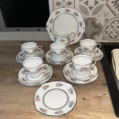 Buy Duchess Bone China Tea Set. 5 Cups And Saucers. Serving Plate,6 Side Plates. Jug • 15£