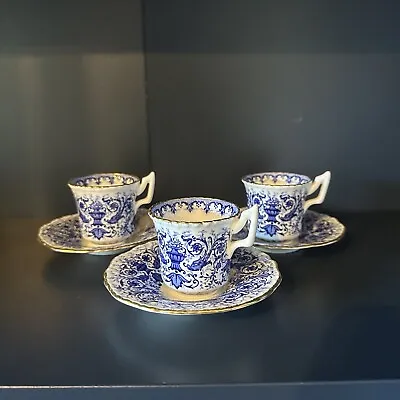 Buy Coalport Batwing Blue Demitasse Cups And Saucers • 39.99£