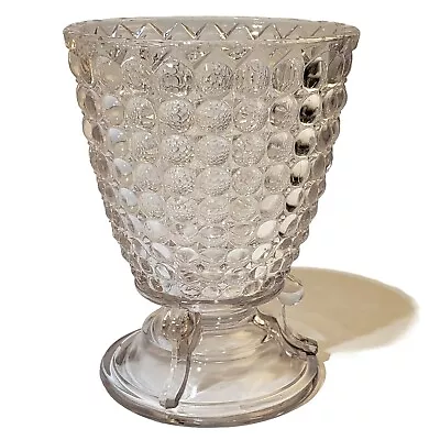 Buy Vintage Richards & Hartley Thousand Eye Sugar Bowl Clear Glass Purple Hue • 20.07£