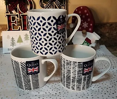 Buy Set Of 3 Queens By Churchill Fine Bone China Mug  Made In England • 43.06£