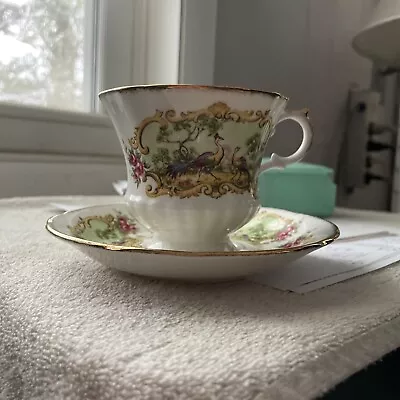 Buy PARAGON Tea Cup And Saucer Chippendale E Birds Pattern Teacup England 1930’s • 23.72£