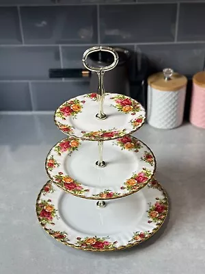 Buy Royal Albert Old Country Roses 3 Tier Cake Stand • 49.99£