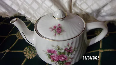 Buy Crown Dorset Pink Tea Roses Teapot Fine Bone China Staffordshire England • 43.40£