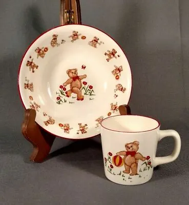 Buy VINTAGE Teddy Bear Dinnerware Mug And Bowl Set Ironstone From England Masons • 31.45£