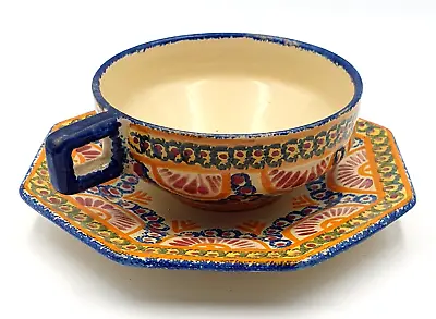 Buy Rare Antique Henriot Quimper Cup & Saucer - Wonderful Condition - Lovely Piece • 27.95£
