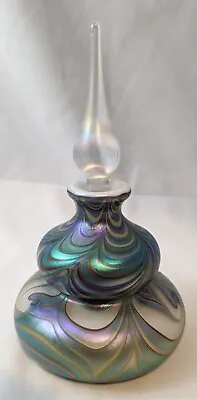 Buy Okra Studio Glass Iridescent Pulled Feather Scent Bottle 1986 Richard Golding • 59.99£