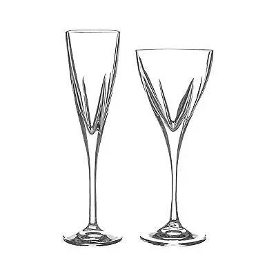 Buy RCR Crystal 12 Piece Fusion Stemware Set Modern Cut Glass Stemware Goblets Clear • 41£