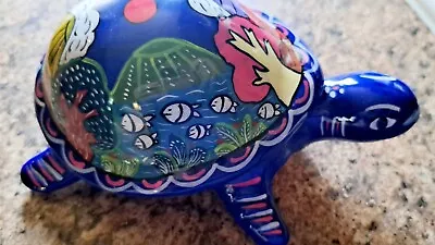 Buy Talavera Mexican Colorful Pottery Turtle 2-Piece Trincket Dish Hand Painted  • 28.35£