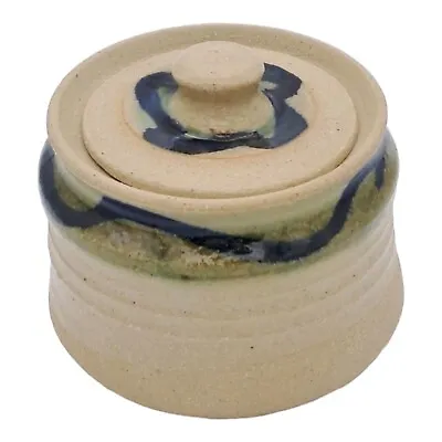 Buy Studio Pottery Stoneware Hand Thrown Decorative Trinket Pot With Lid Part Glazed • 8.99£