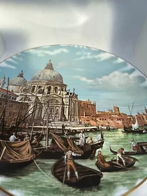 Buy Crown Staffordshire China Canaletto 1697/1768 Canal Entrance   Plate 23cm #LH • 3.42£