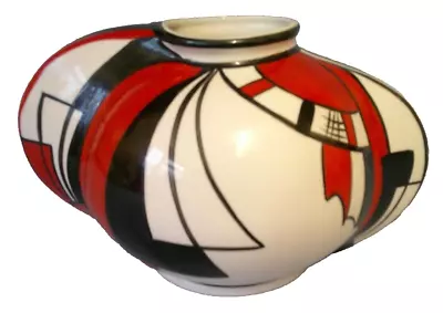 Buy Brian Wood Art Deco Style Pottery Vase Clarice Cliff Style Ltd Ed Parade 25/50 • 65£