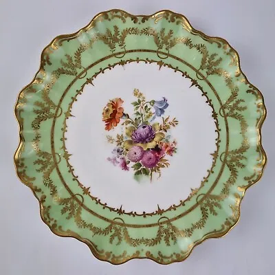 Buy Antique Doulton Burslem Plate Decorated Flowers Scalloped Edge 21cm Diameter #7 • 39£