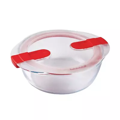 Buy Pyrex FC360 Plastic/Glass Cook And Heat Round Dish With Lid, 206PH00 • 10.52£