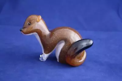 Buy Langham Glass Hand-made Small Stoat Stalking - Brand New / Boxed • 58.50£