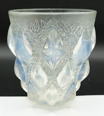Buy FRENCH ART DECO Opalescent Glass Vase Rampillon Signed By Rene Lalique France • 1,990.01£