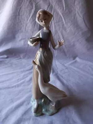 Buy Vintage 1969-1998 Lladro 1052  Maize For The Goose Girl Figurine. Nice Condition • 30£