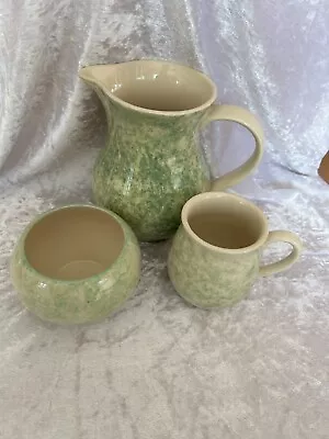 Buy Holkham Studio Pottery - 1 Pint Jug, Sugar Bowl And Small Mug • 15£