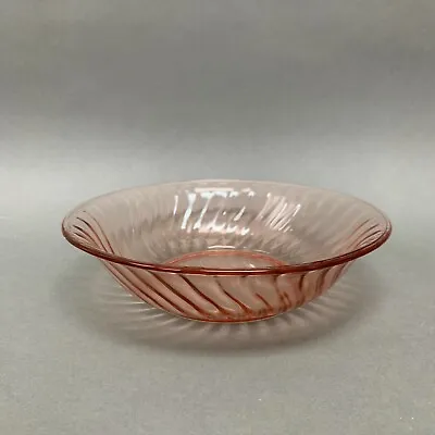 Buy Pink Glass Bowl Swirl 8 7/8  X 2 1/4  High  • 23.75£