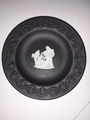 Buy Wedgwood White Jasperware On Black Basalt Cupid As The Orical Pin/trinket Dish • 21£