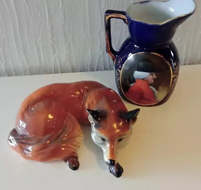 Buy Antique/ Vintage Fox  Possible Beswick And Fox Hunting Small Jug • 25£