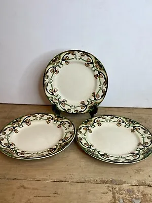 Buy Antique Rare Royal Staffordshire IRIS Pattern Set Of 3 Small 9  Dinner Plates • 20£