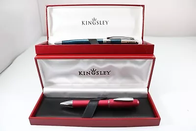Buy Vintage Kingsley Ballpoint Pens, 2 Different Models, UK Seller • 19.99£