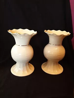 Buy Donegal Irish Parian China Vase X2 Shannon 14.5cm • 7.50£