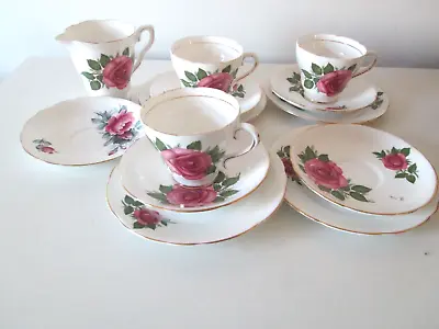 Buy Part Salisbury Part Tea Set 3 Trios Milk And Side Plate In Very Good Condition • 14.99£