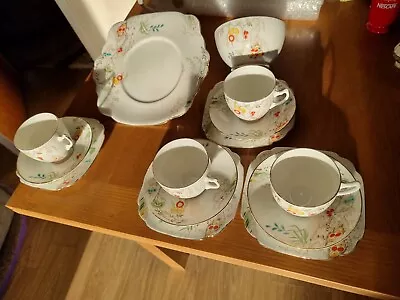 Buy 1930s Bone China Trios With Biscuit Plate & Sugar Bowl Standard China 4740 • 12.99£